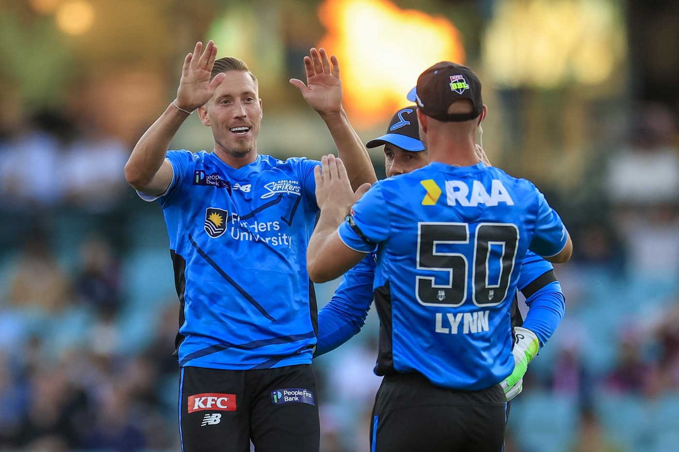 Luke Wood starred with three wickets against Sydney Sixers