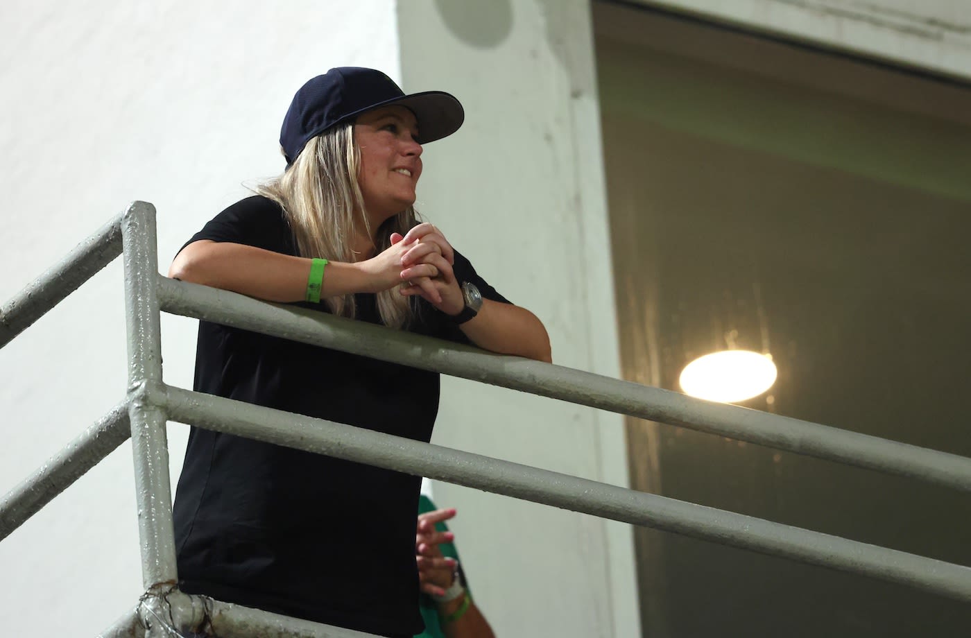 Dane van Niekerk keeps an eye on the goings-on