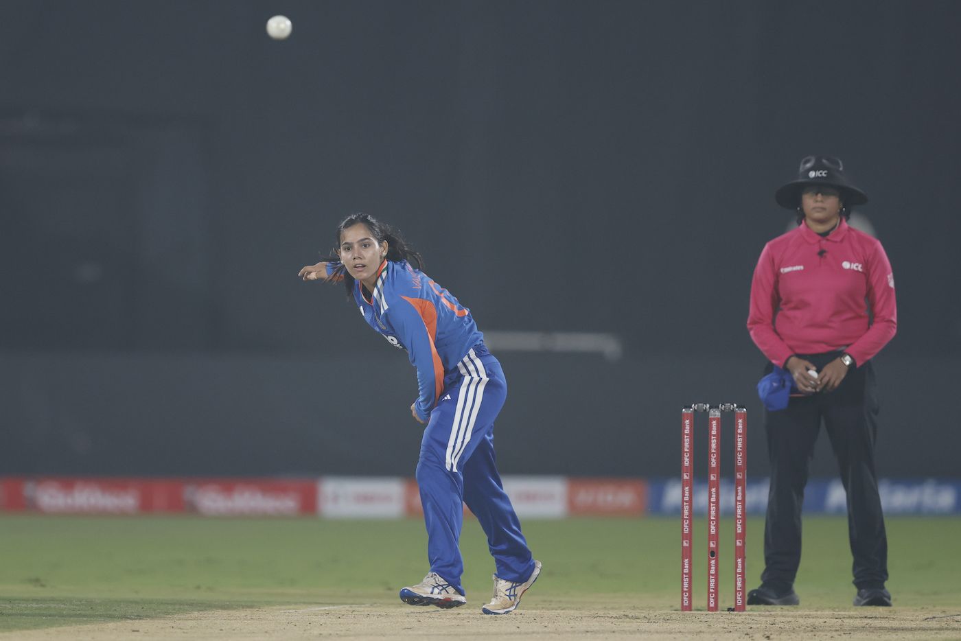 Vaishnavi Sharma was the most economical bowler for India