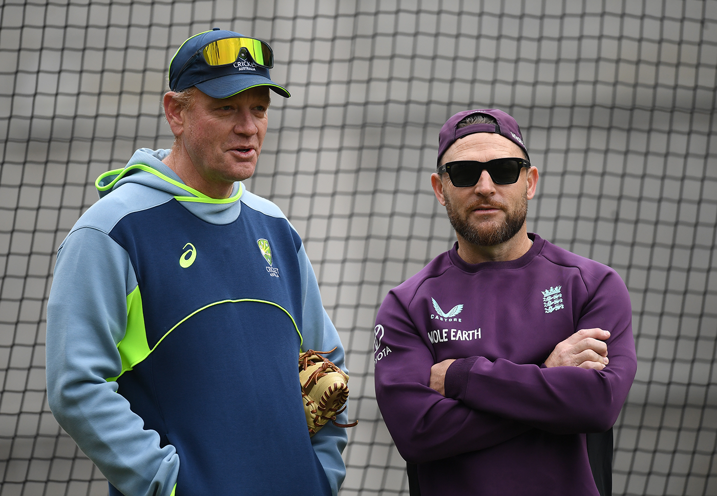 Andrew McDonald and Brendon McCullum in conversation