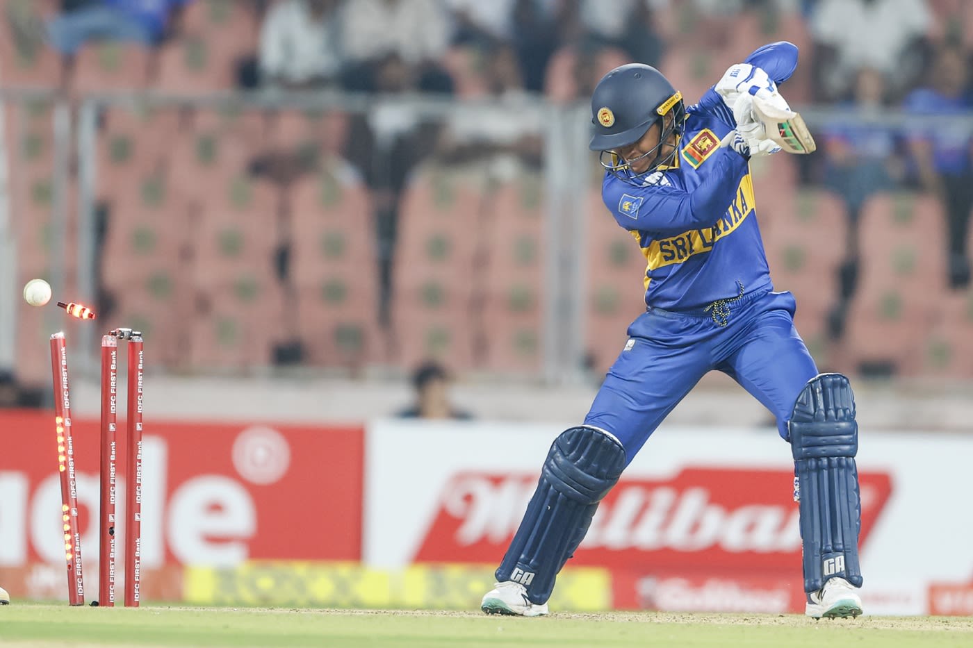 Malsha Shehani is bowled