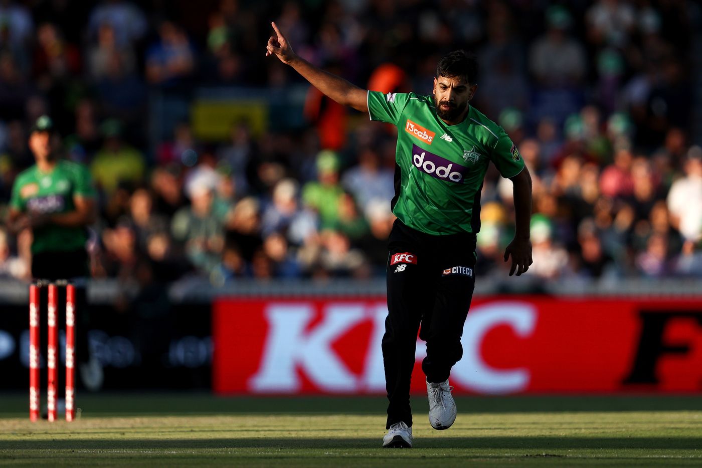 Haris Rauf took three wickets for Melbourne Stars