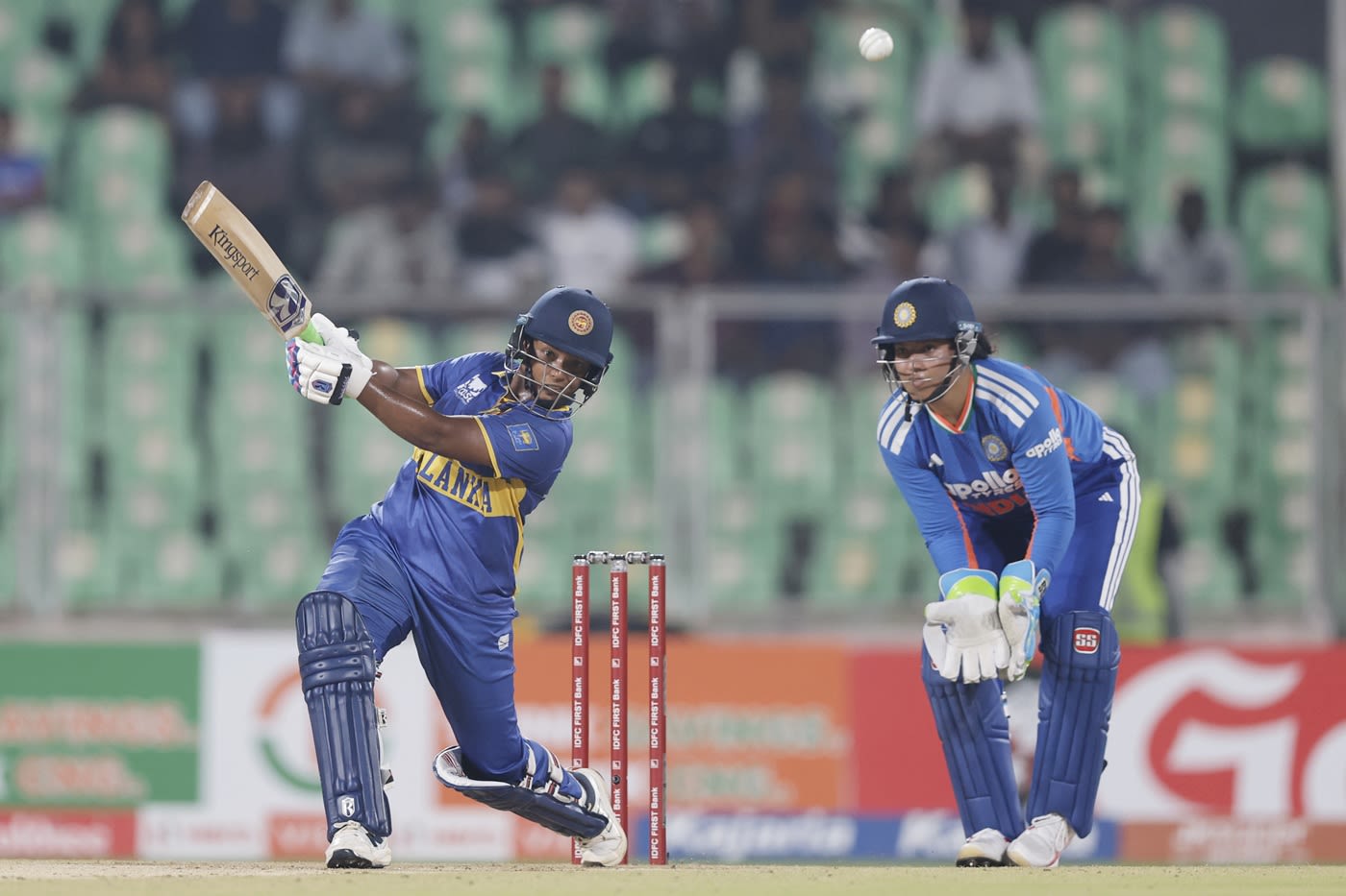 Hasini Perera led Sri Lanka's strong reply