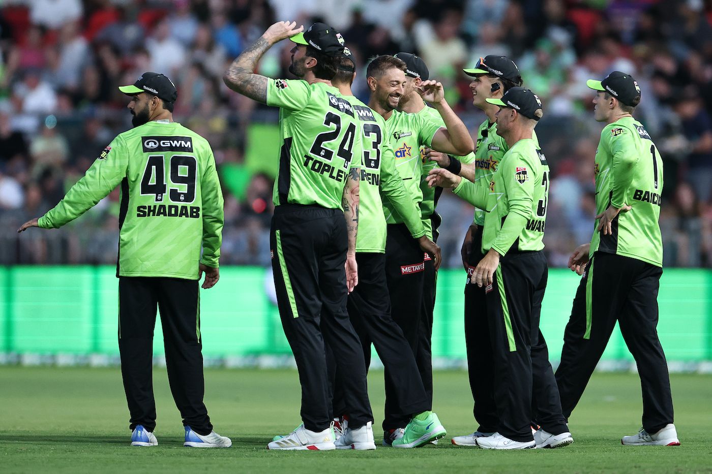 Daniel Sams dismissed Josh Inglis with the short ball