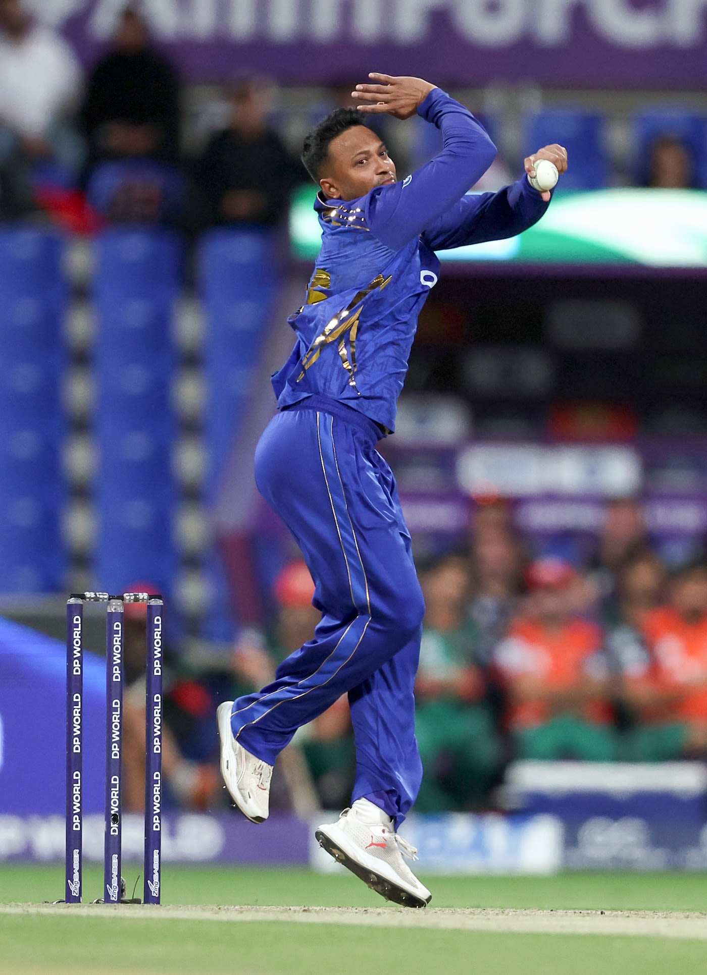 Shakib Al Hasan bowled one over for 10 runs