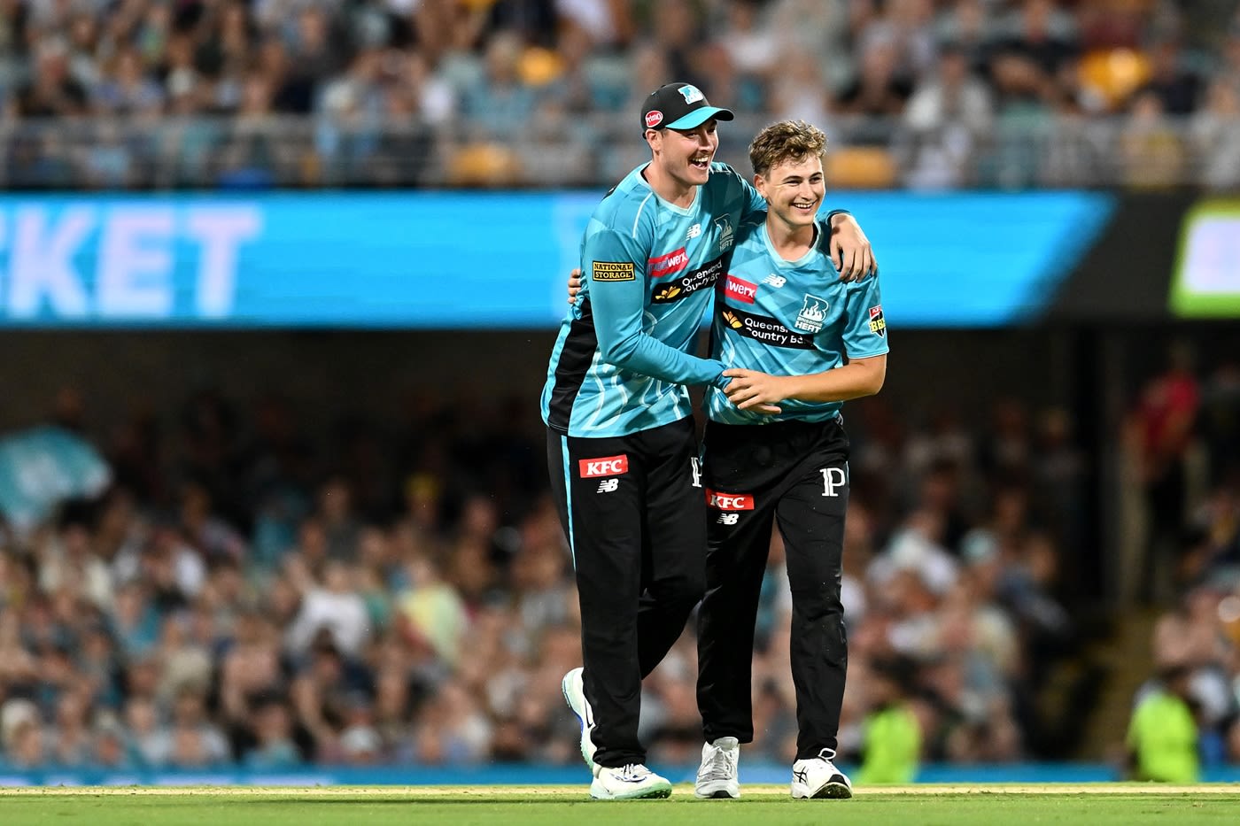 Matt Renshaw celebrates with Thomas Balkin