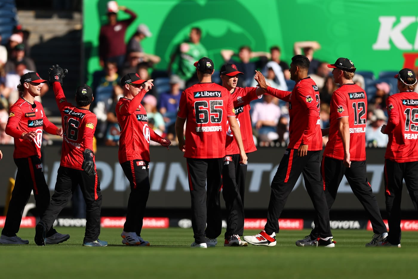 Gurinder Sandhu celebrates a wicket