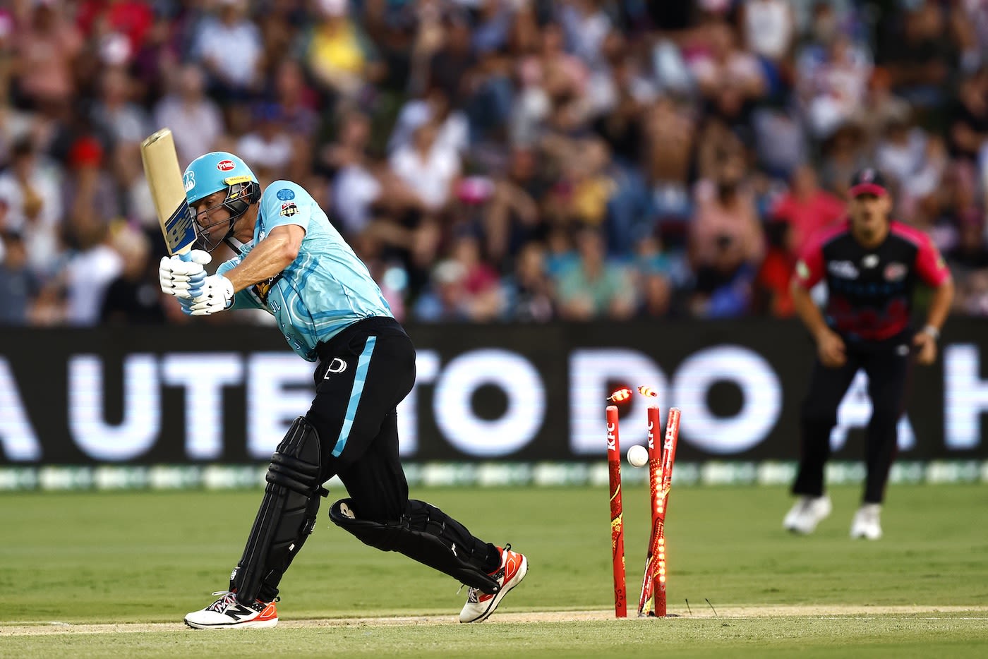 Jack Wildermuth loses his stumps to Sean Abbott