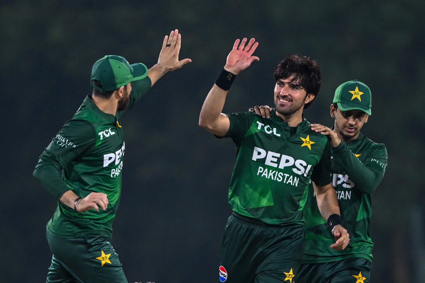 Mohammad Wasim took 1 for 7 in his first spell