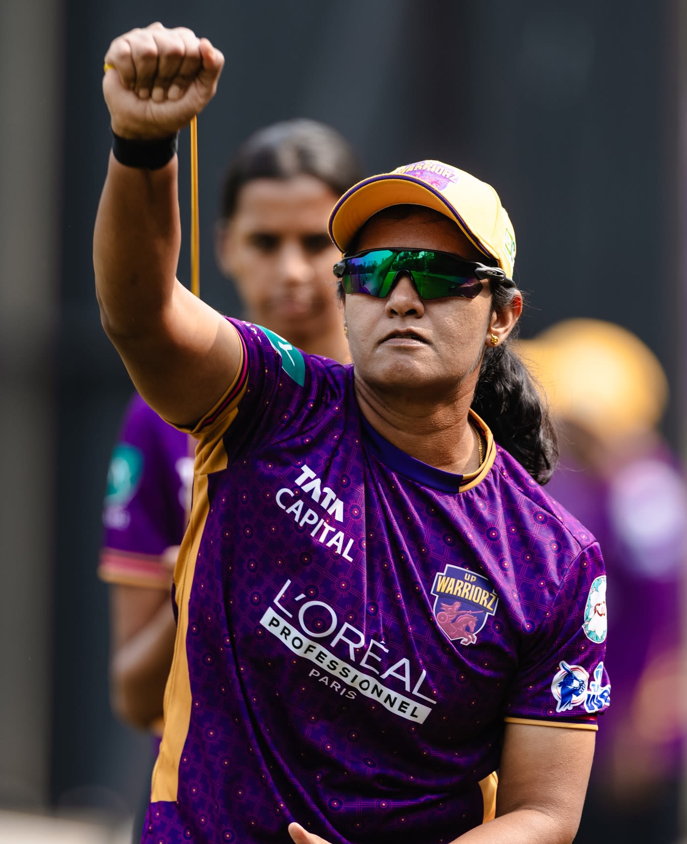 Shikha Pandey trains with UP Warriorz