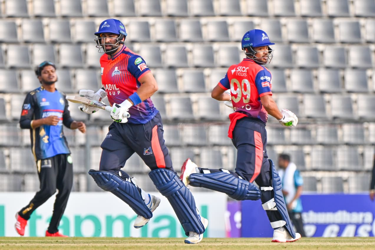 Najmul Hossain Shanto and Muhammad Waseem added 142 runs for the second wicket