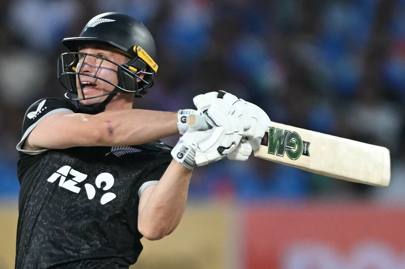 Will Young swats one away to the boundary