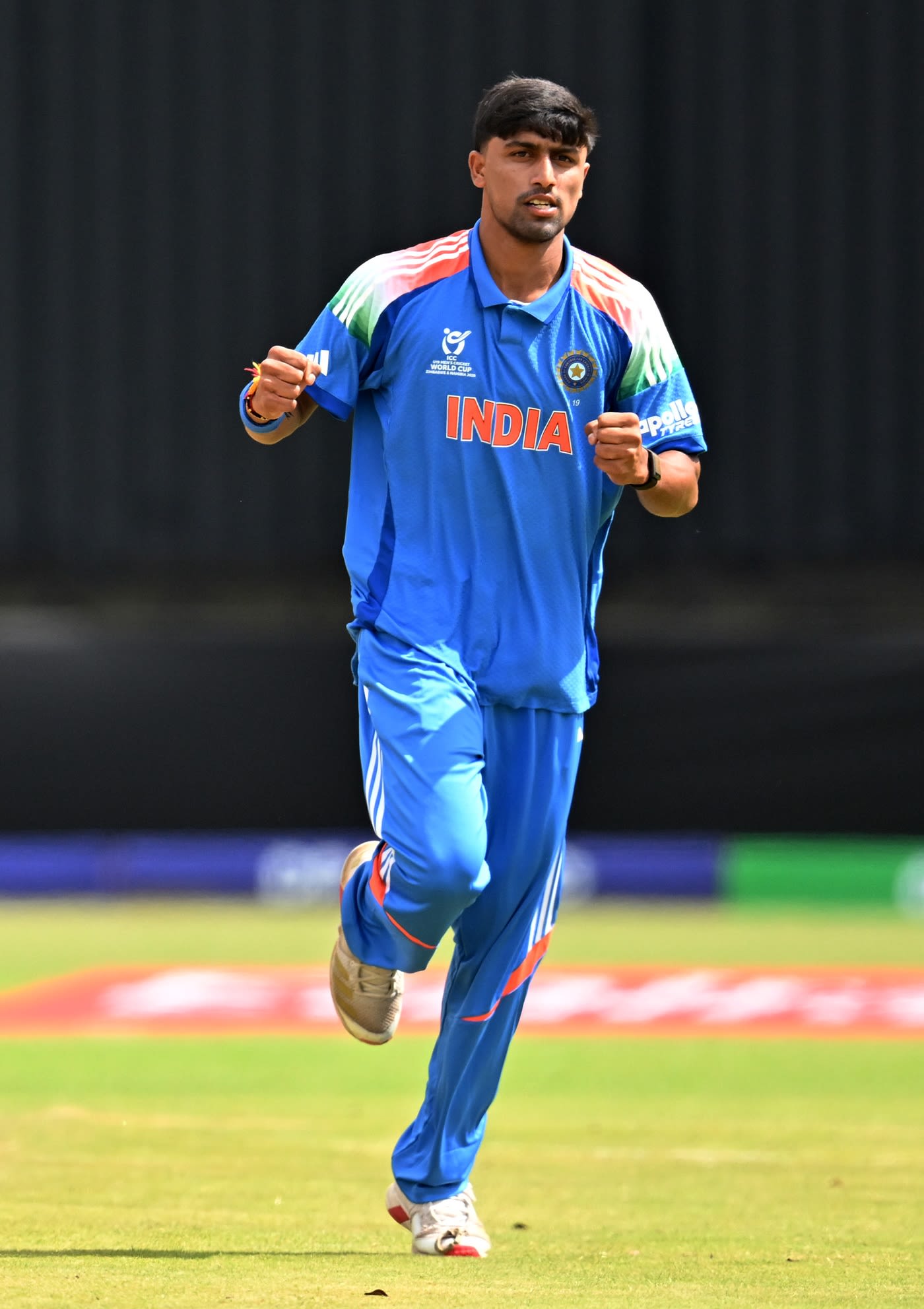 Henil Patel started with a wicket maiden