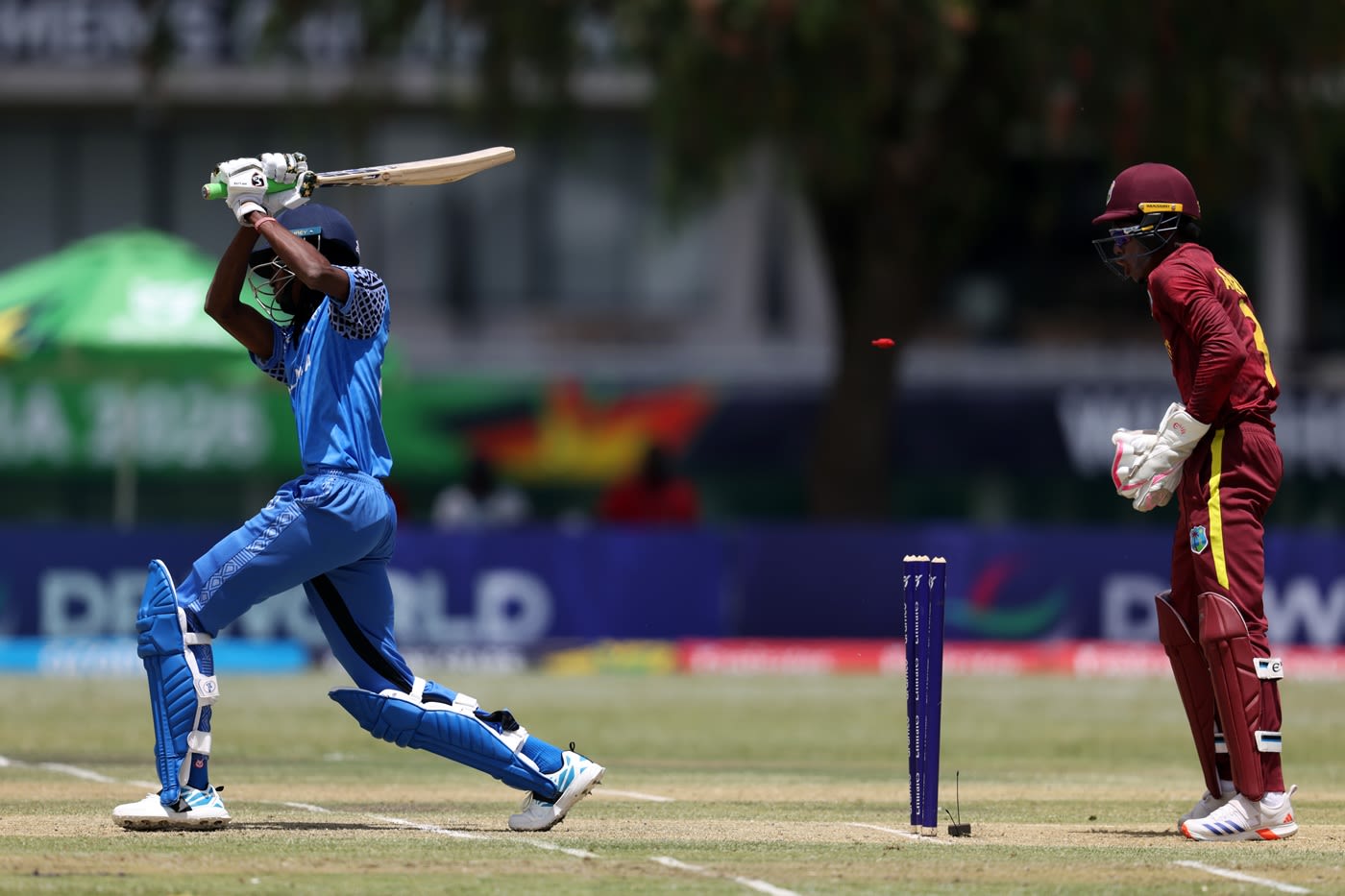 Ally Hafidh was bowled by Vitel Lawes