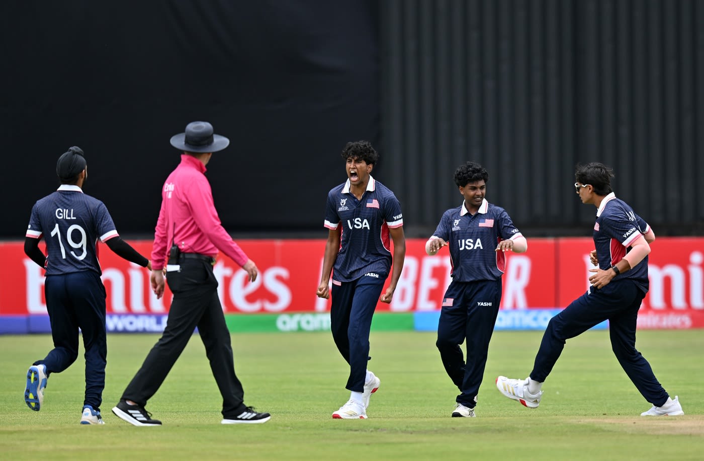 Ritvik Appidi took two wickets in his first spell