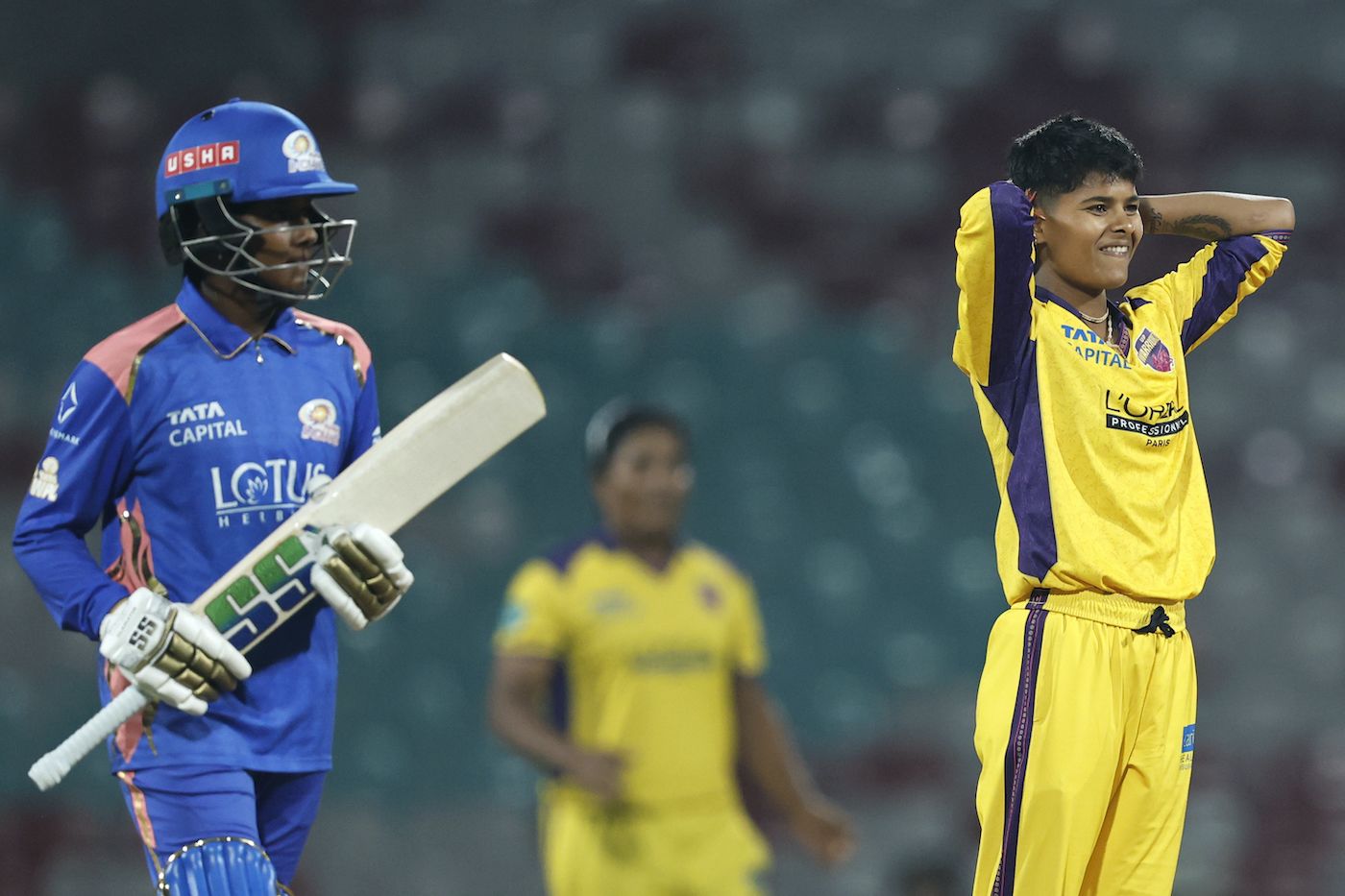 Kranti Gaud finished her spell seven overs into the innings