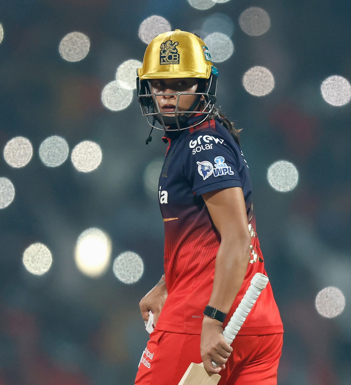 Radha Yadav checks out the surroundings