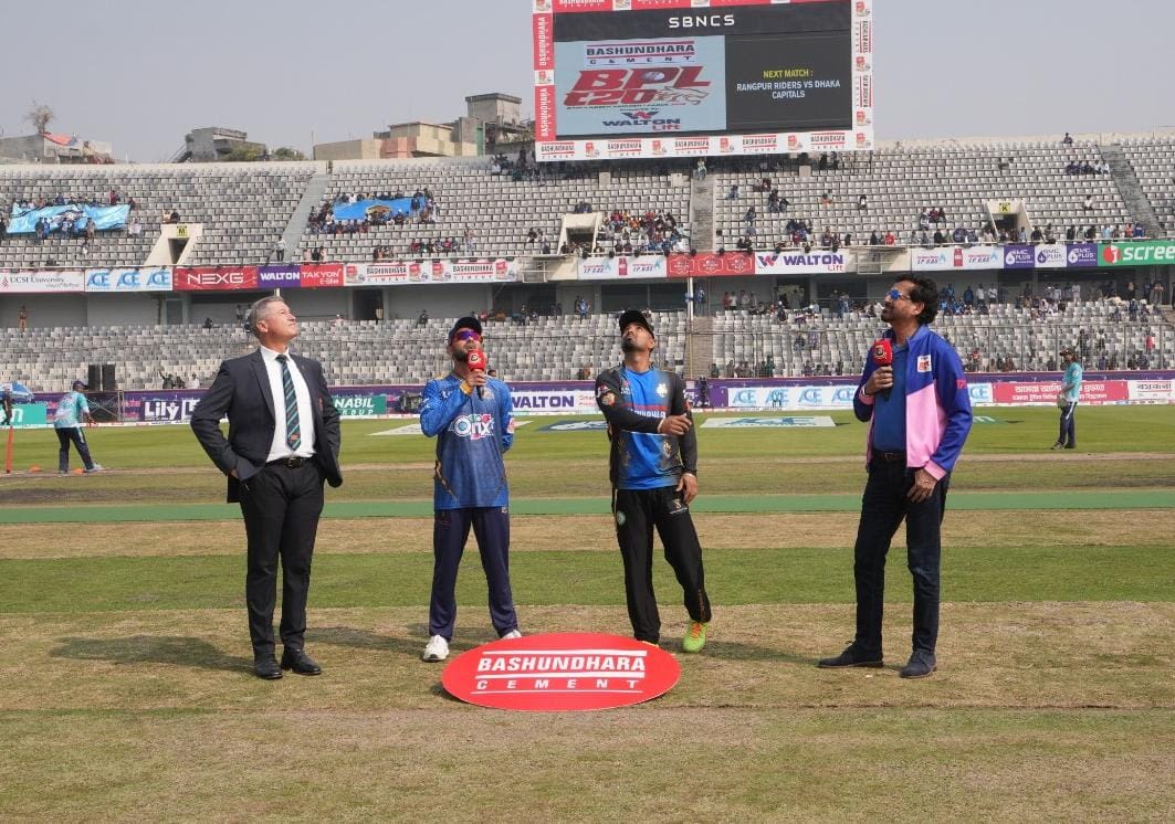 Mohammad Mithun and Litton Das at the toss