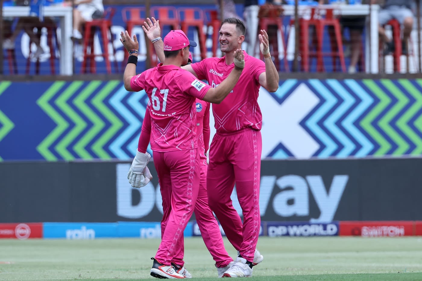 Hardus Viljoen struck with his first ball in the game