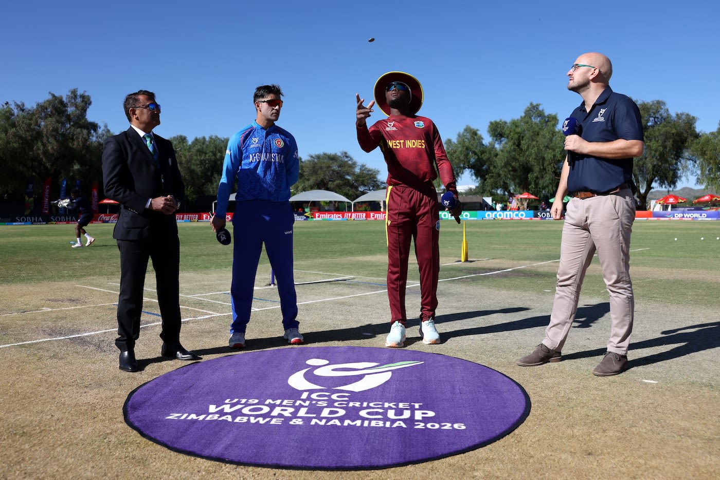 Mahboob Khan and Joshua Dorne at the toss