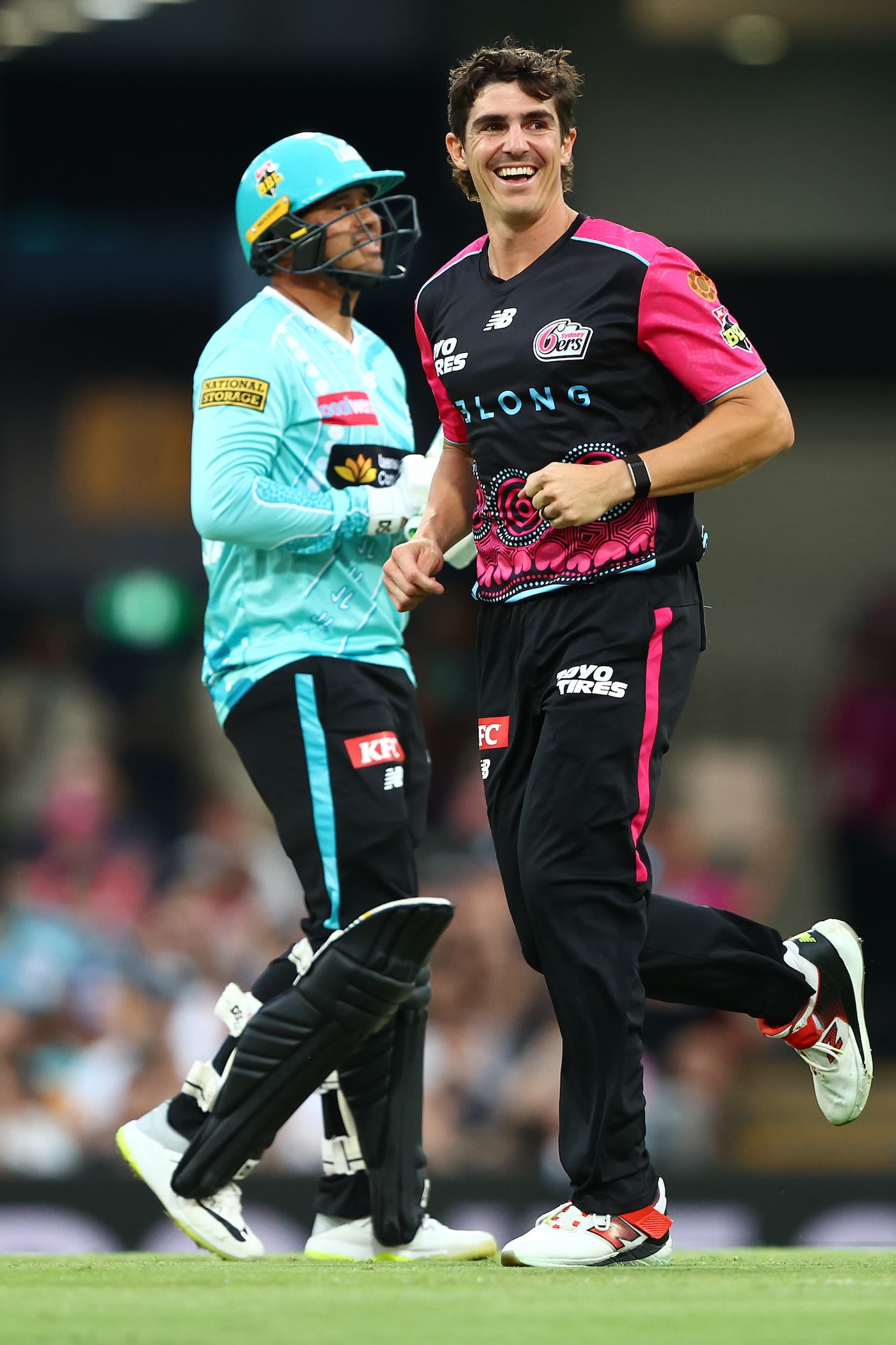 Sean Abbott got the better of Usman Khawaja