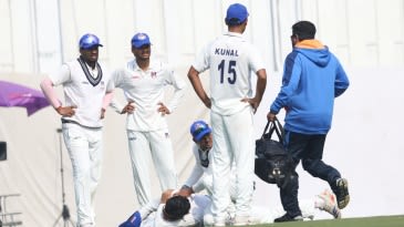 Shivam replaces injured Veer mid-match for UP