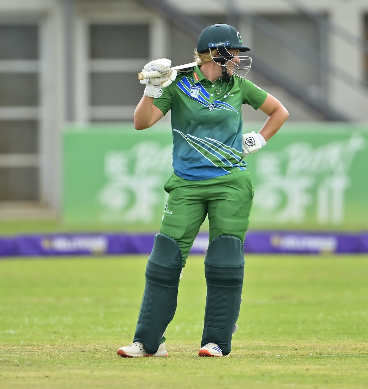 Izelle Cilliers watched on at the crease