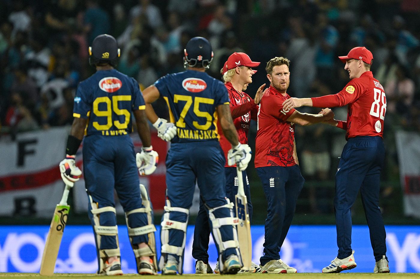 Liam Dawson had Janith Liyanage lbw on review