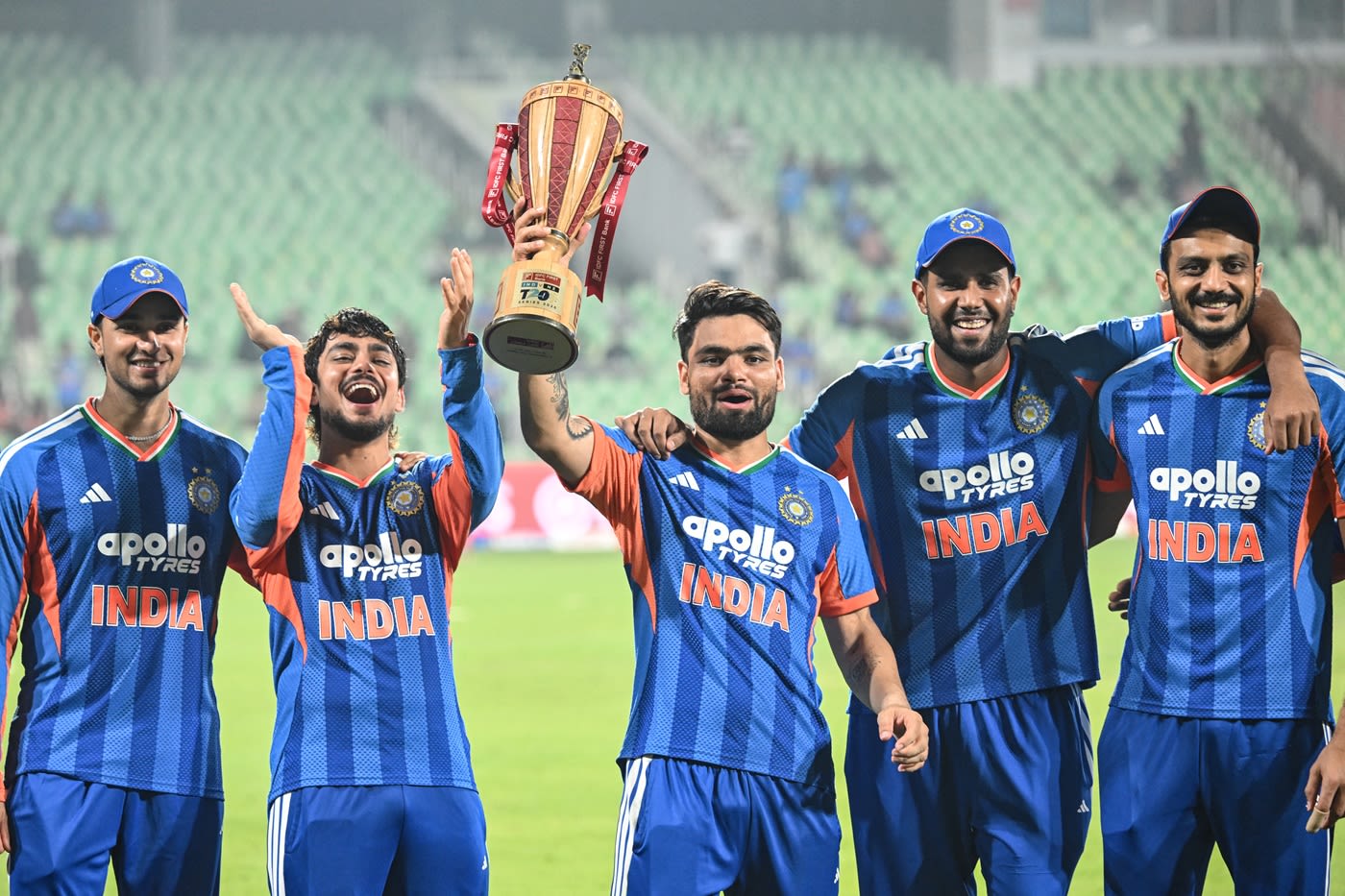 The youngsters at the centre of India's celebrations after the series win