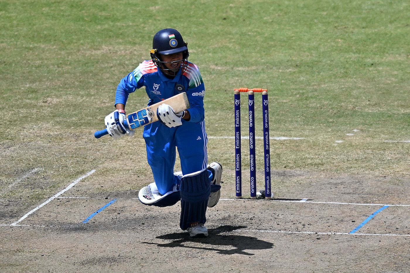 Vedant Trivedi had to start cautiously having come in after a flurry of wickets