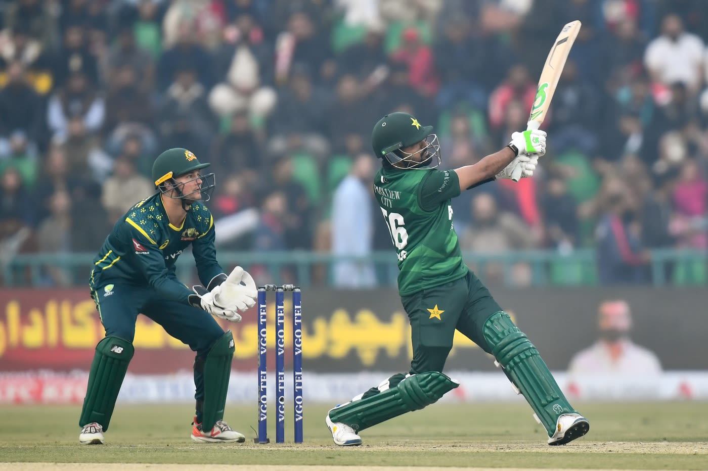 Babar Azam pulls Adam Zampa for six