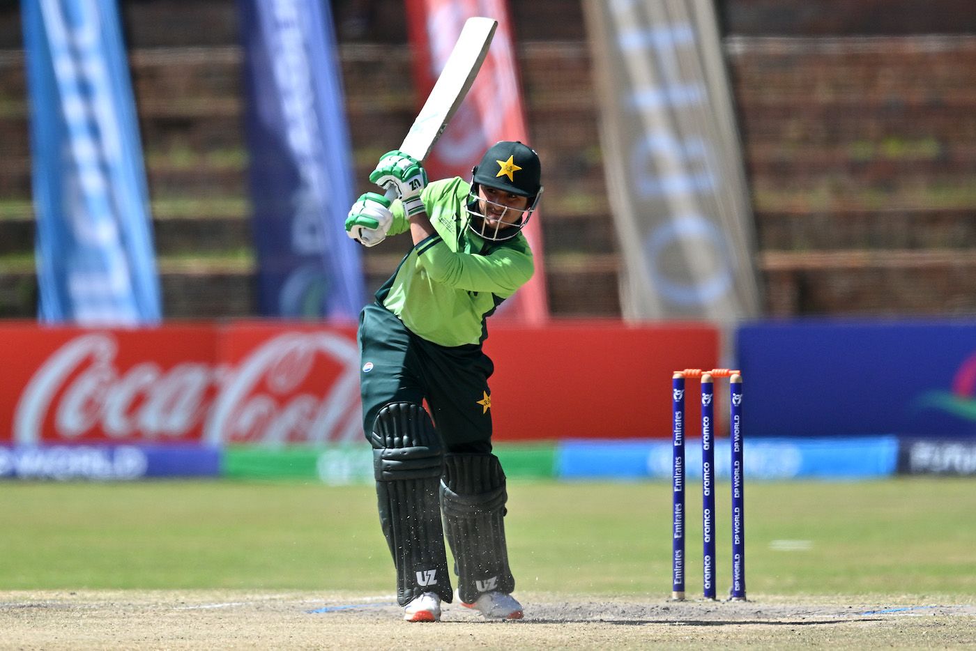 Usman Khan hits down the ground