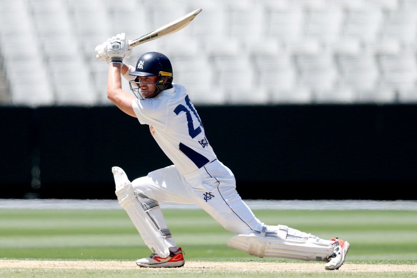 Dylan Brasher drives through cover