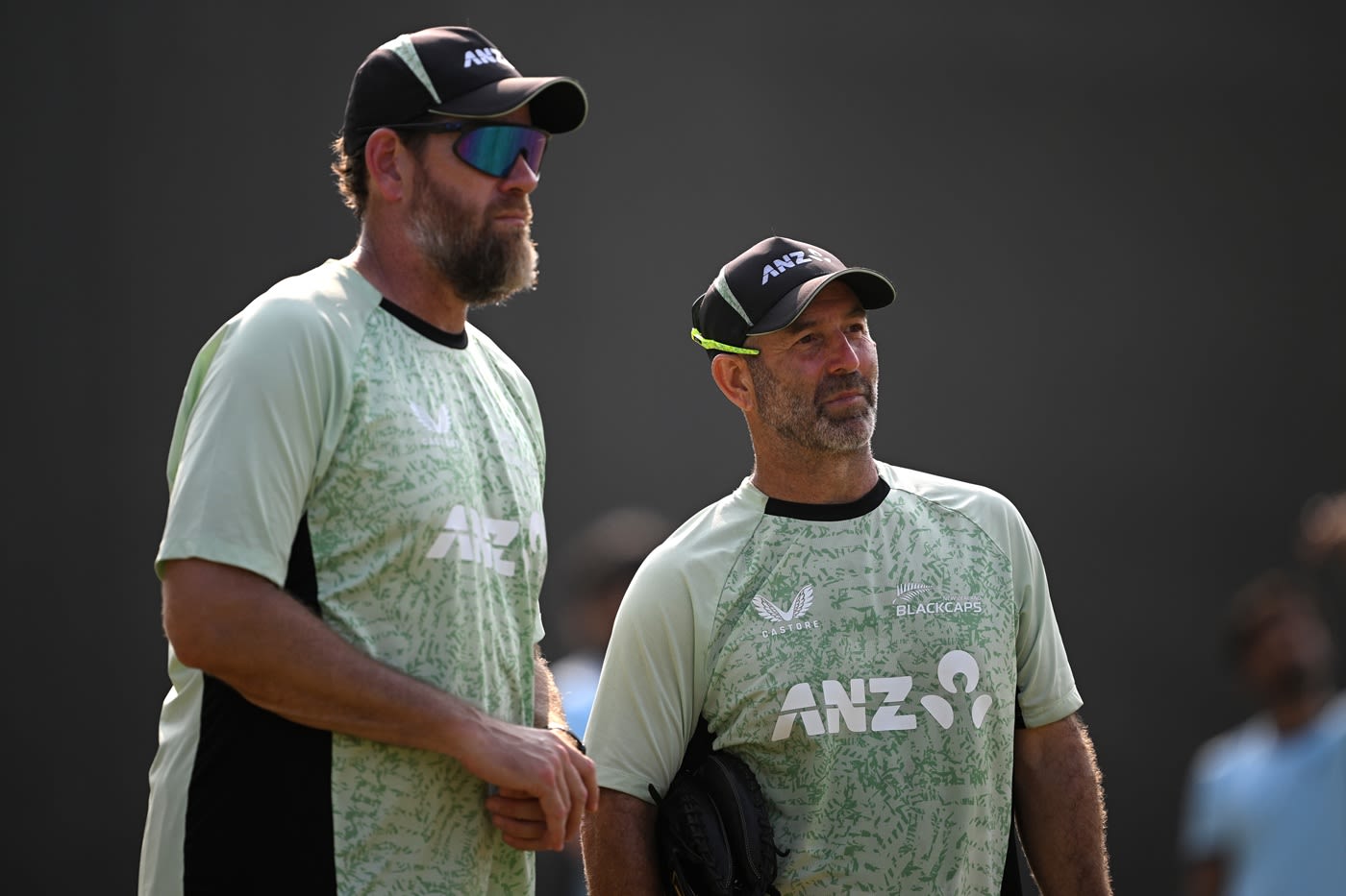 Bowling coach Jacob Oram and head coach Rob Walter oversee New Zealand's prep