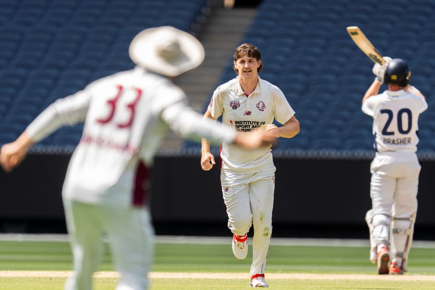 Tom Straker took the winning wicket with Dylan Brasher holing out