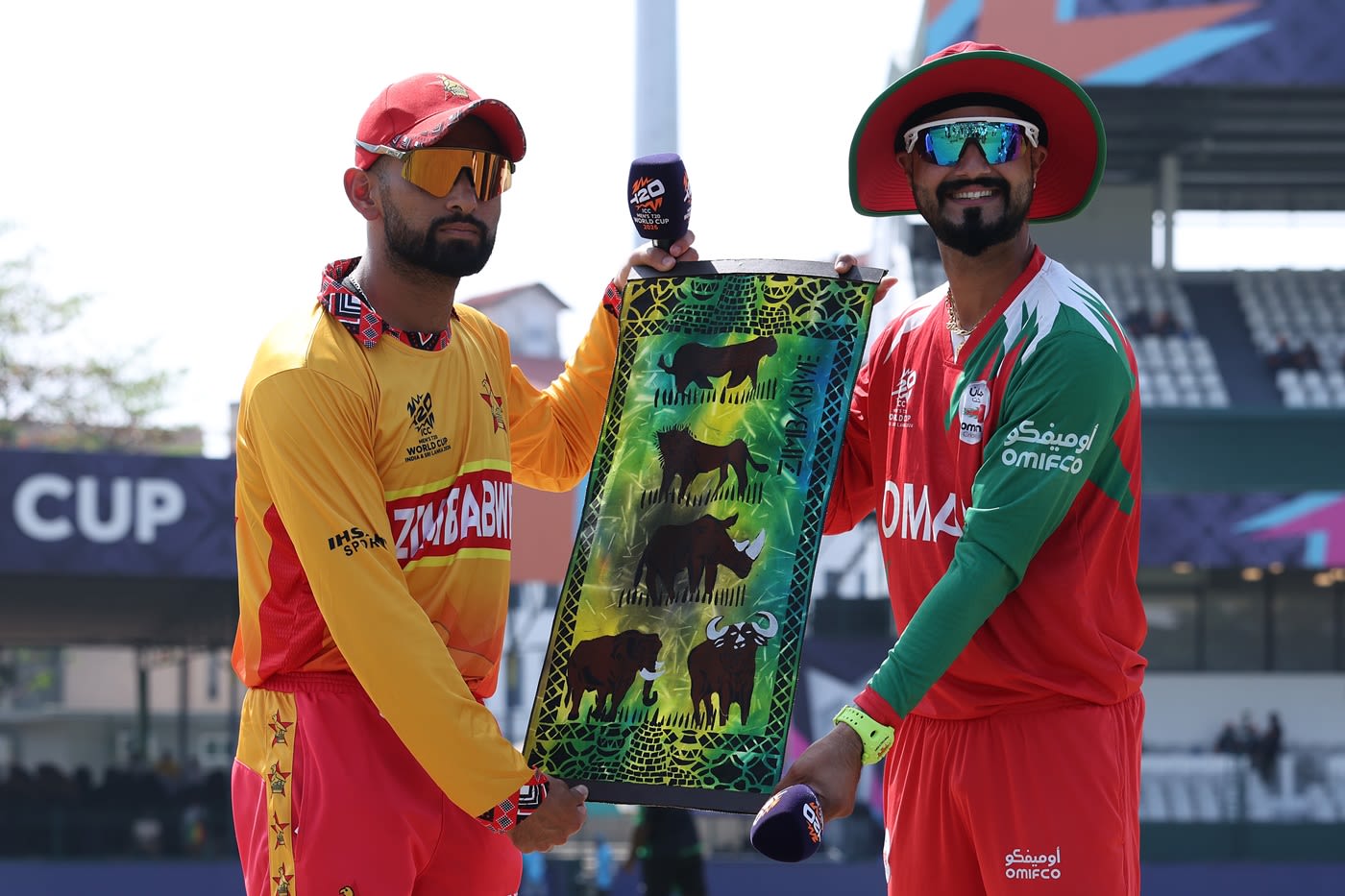 Sikandar Raza and Jatinder Singh at the toss