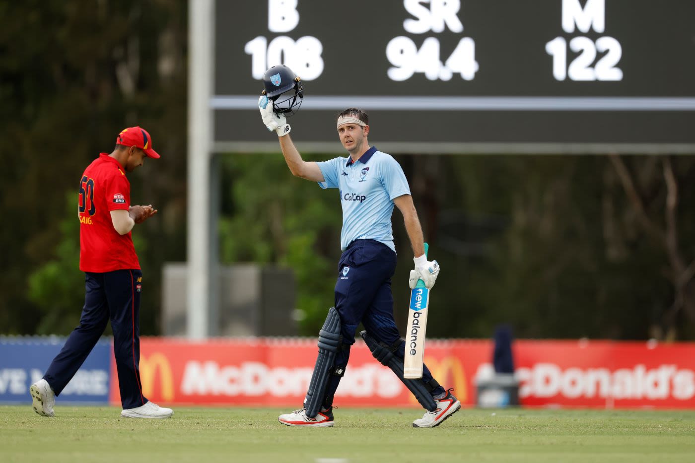 Kurtis Patterson celebrates his second century in a week