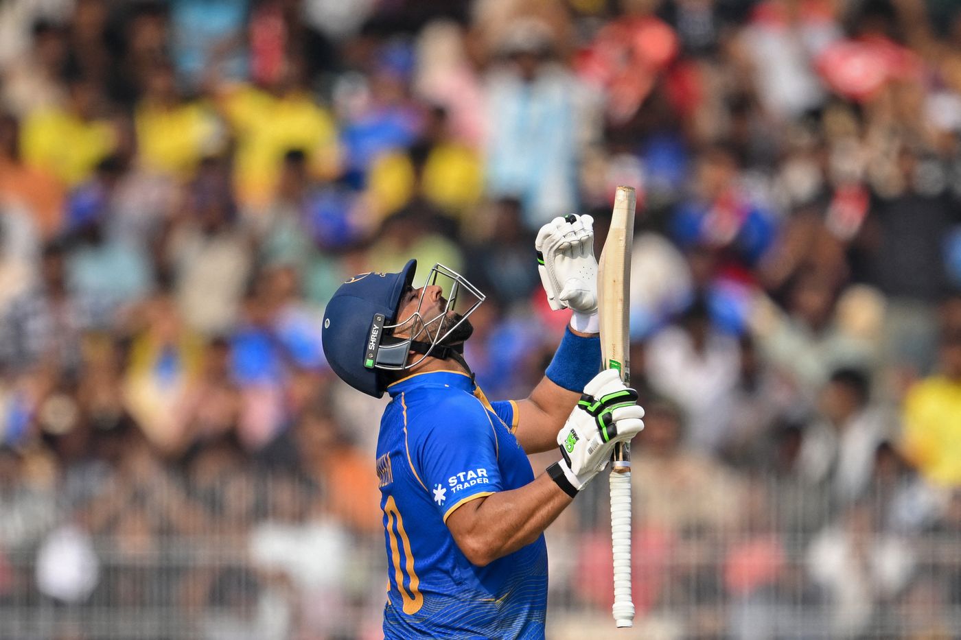 Muhammad Waseem celebrates his fifty