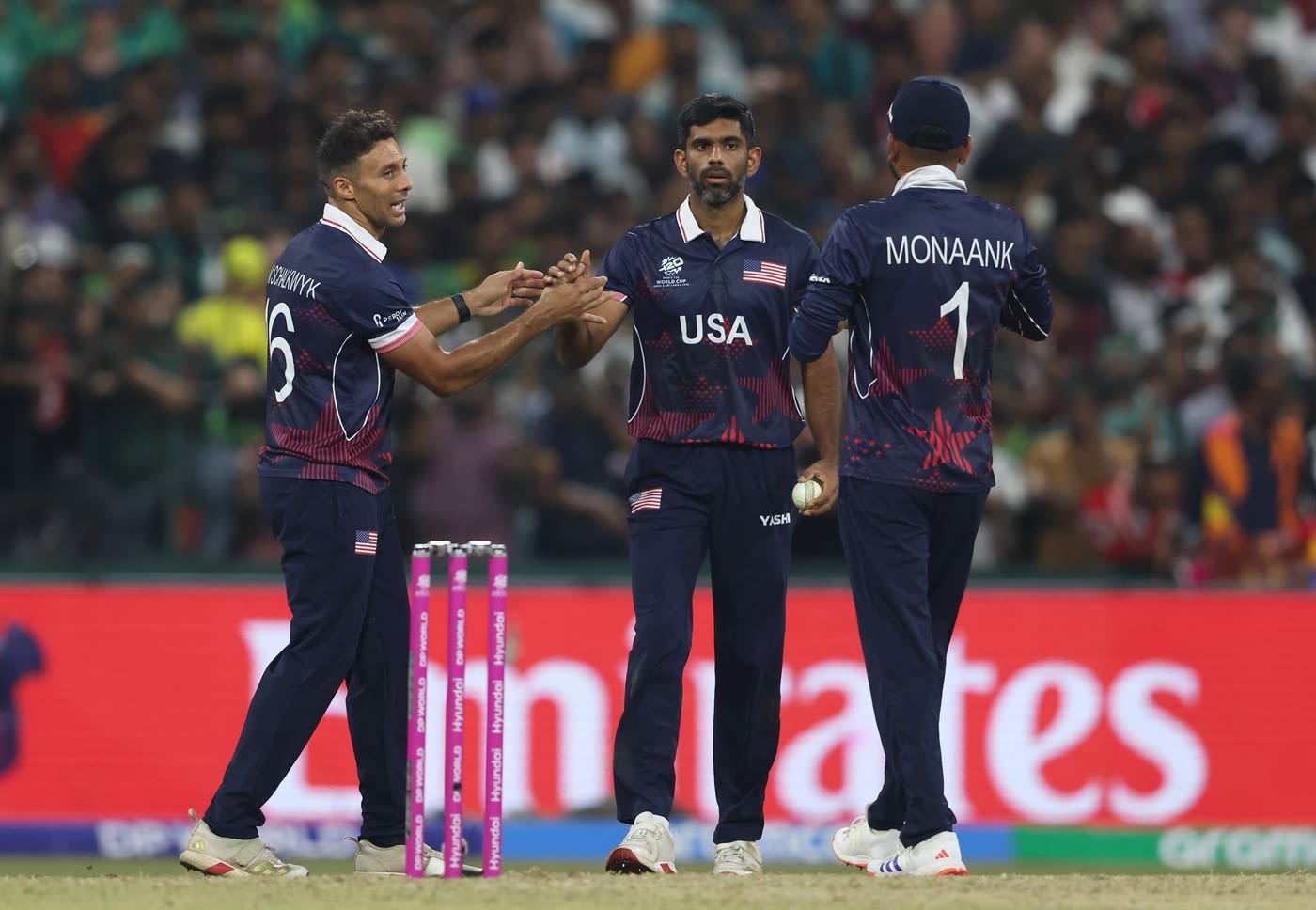 Saurabh Netravalkar picked up a wicket in the final over