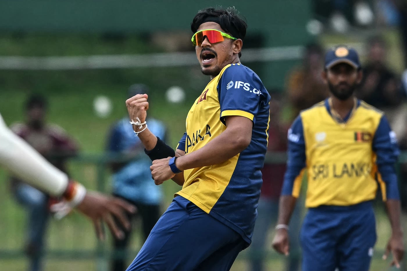 Maheesh Theekshana struck with his first ball