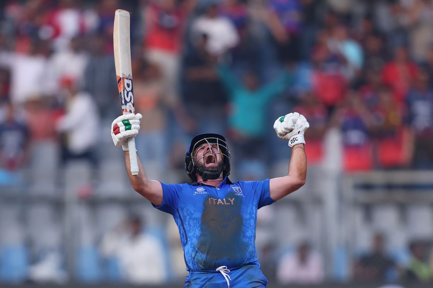 Anthony Mosca celebrates Italy's first World Cup win