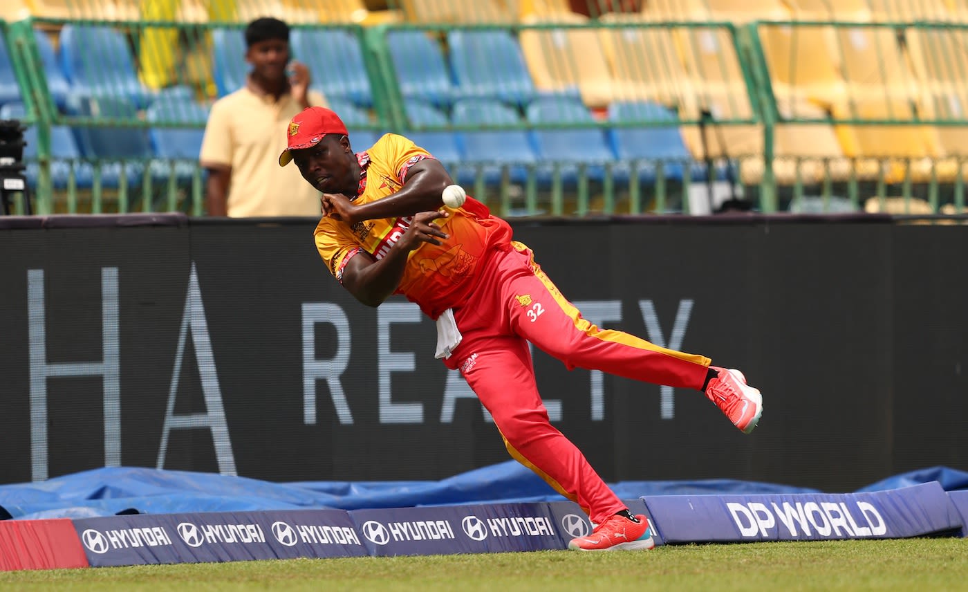 Tony Munyonga pulls off a fine save in the deep