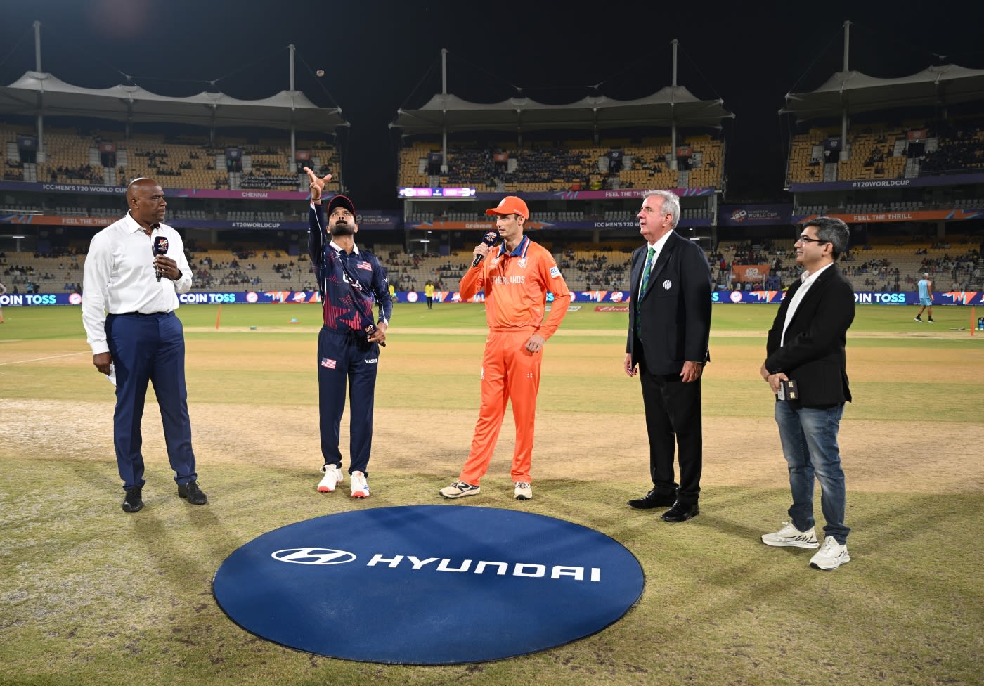 Netherlands captain Scott Edwards won the toss and chose to bowl