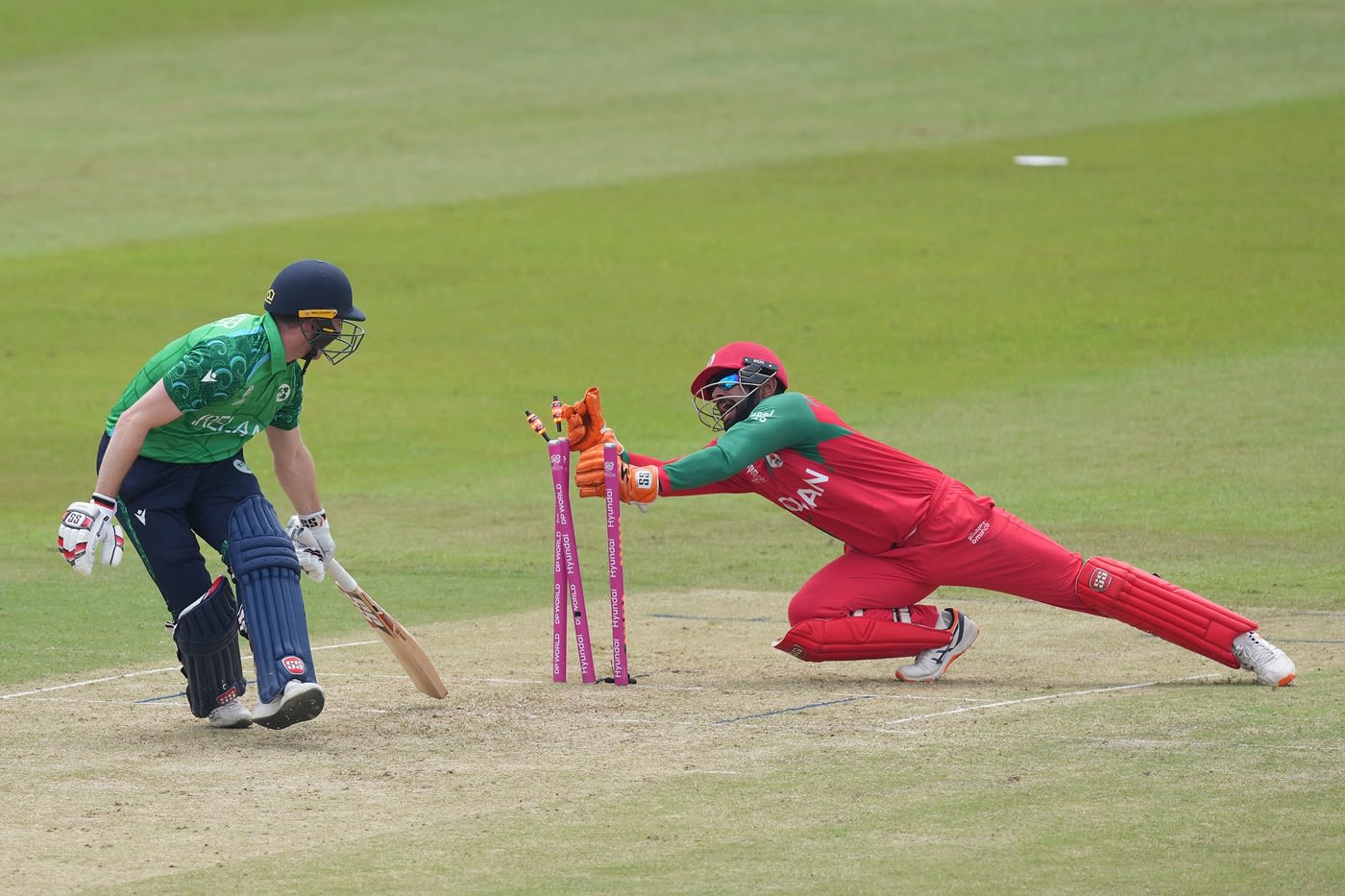 Lorcan Tucker was lucky to survive after Vinayak Shukla wasn't in control while trying to effect the stumping