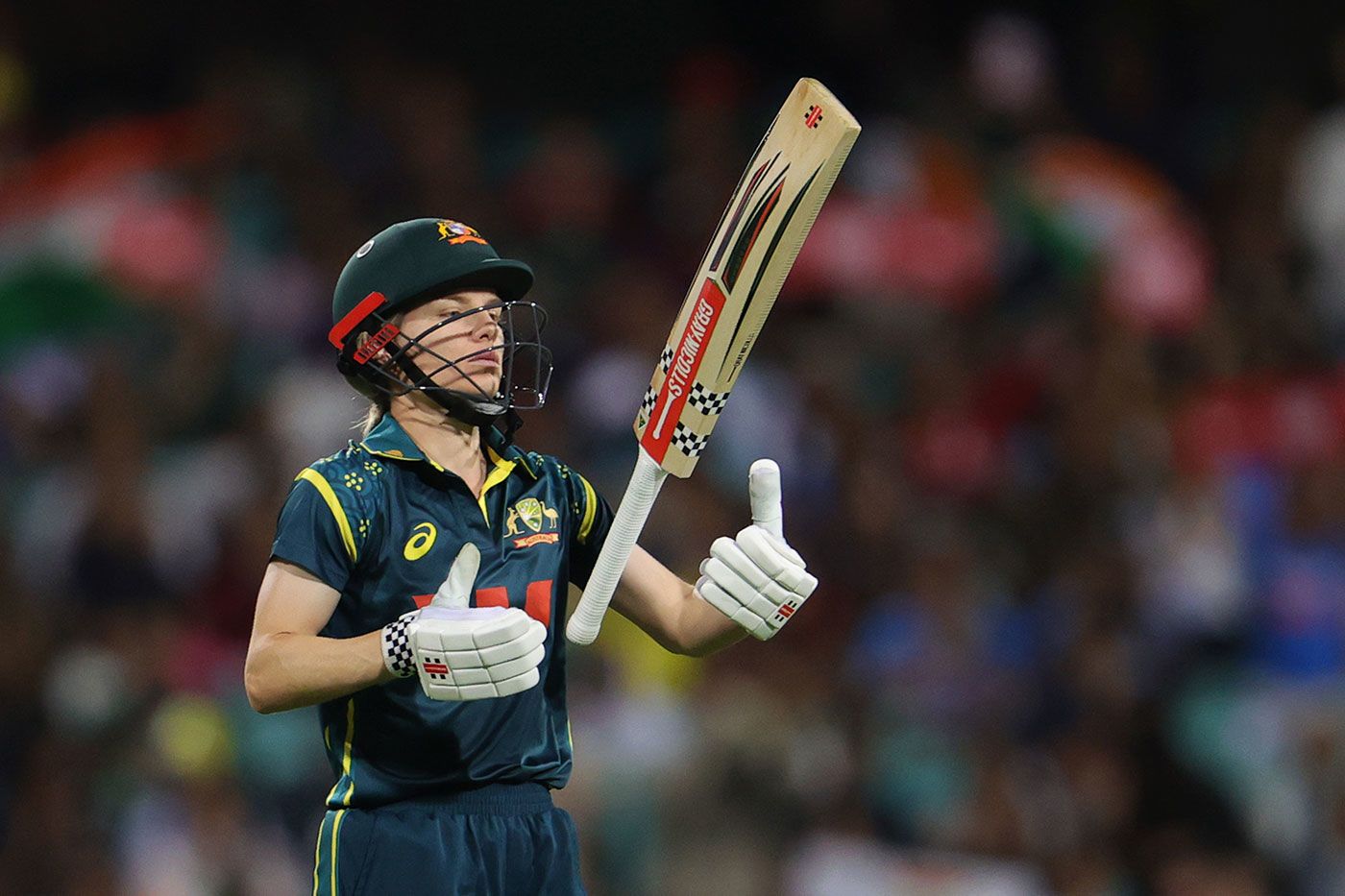 Nicola Carey reacts to her dismissal