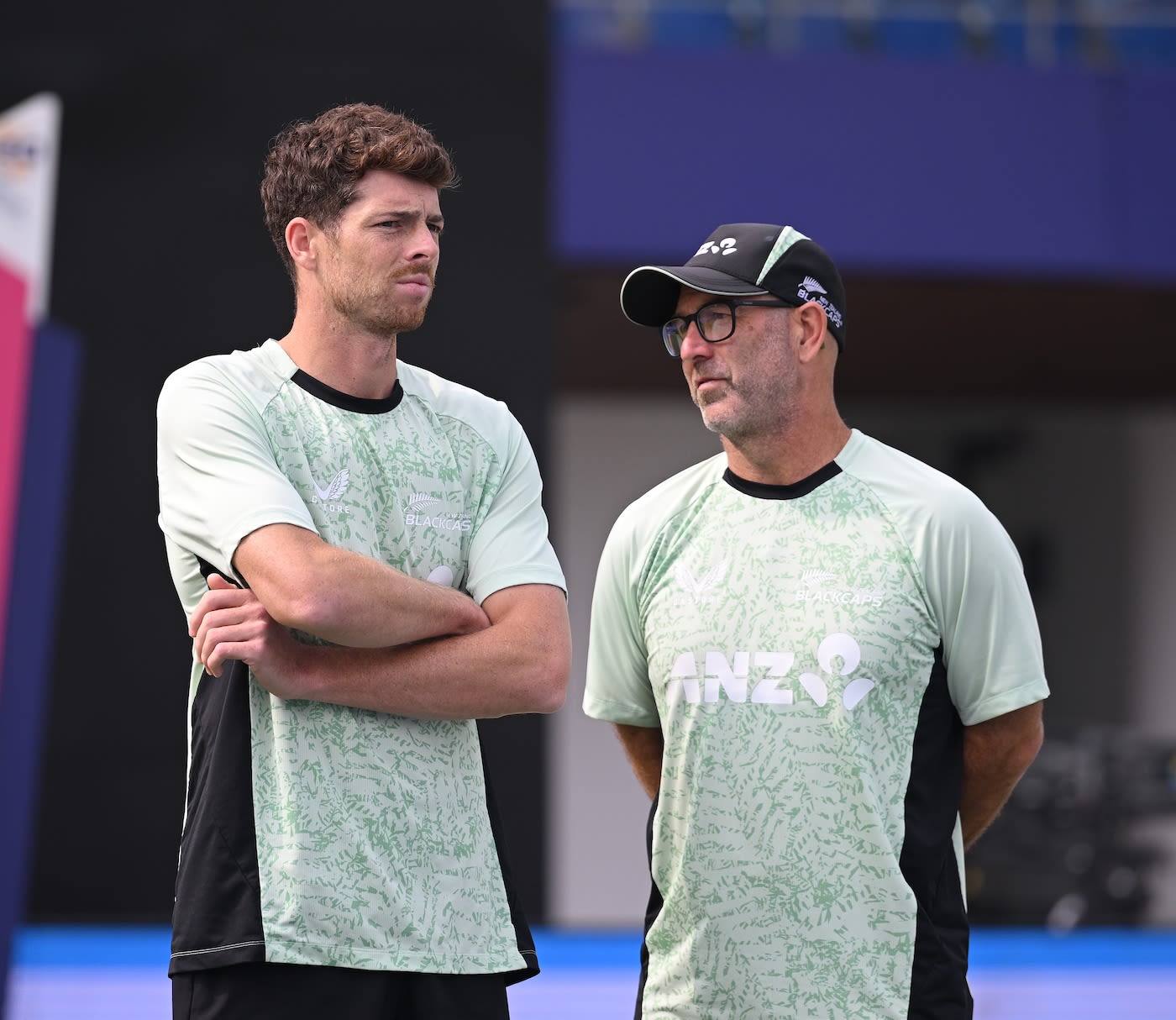 Mitchell Santner, here with Rob Walter, is down with a stomach bug