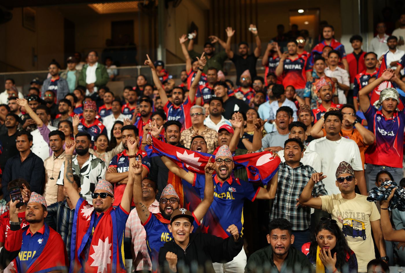 Nepal's fans were out in force once more at the Wankhede
