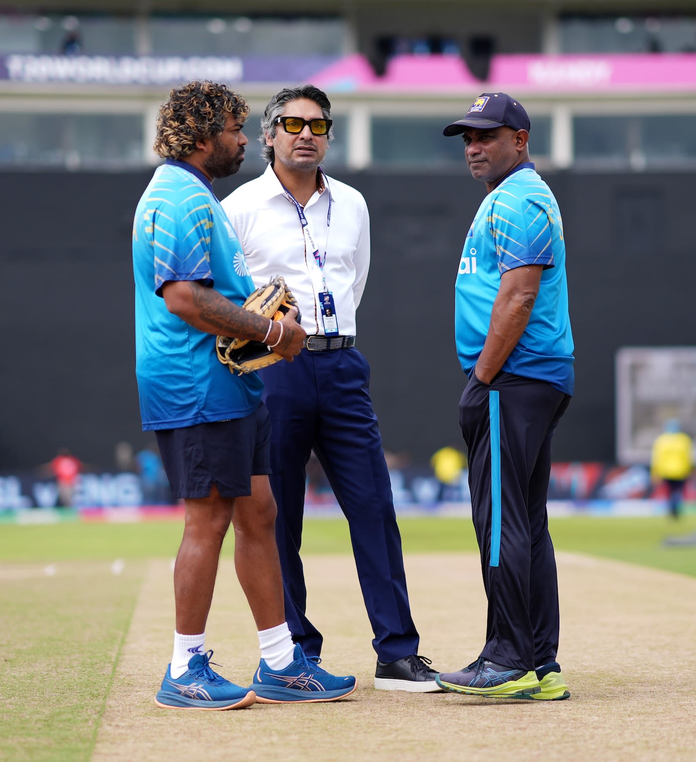 Legends' corner - Lasith Malinga, Kumar Sangakkara and Sanath Jayasuriya have a chat