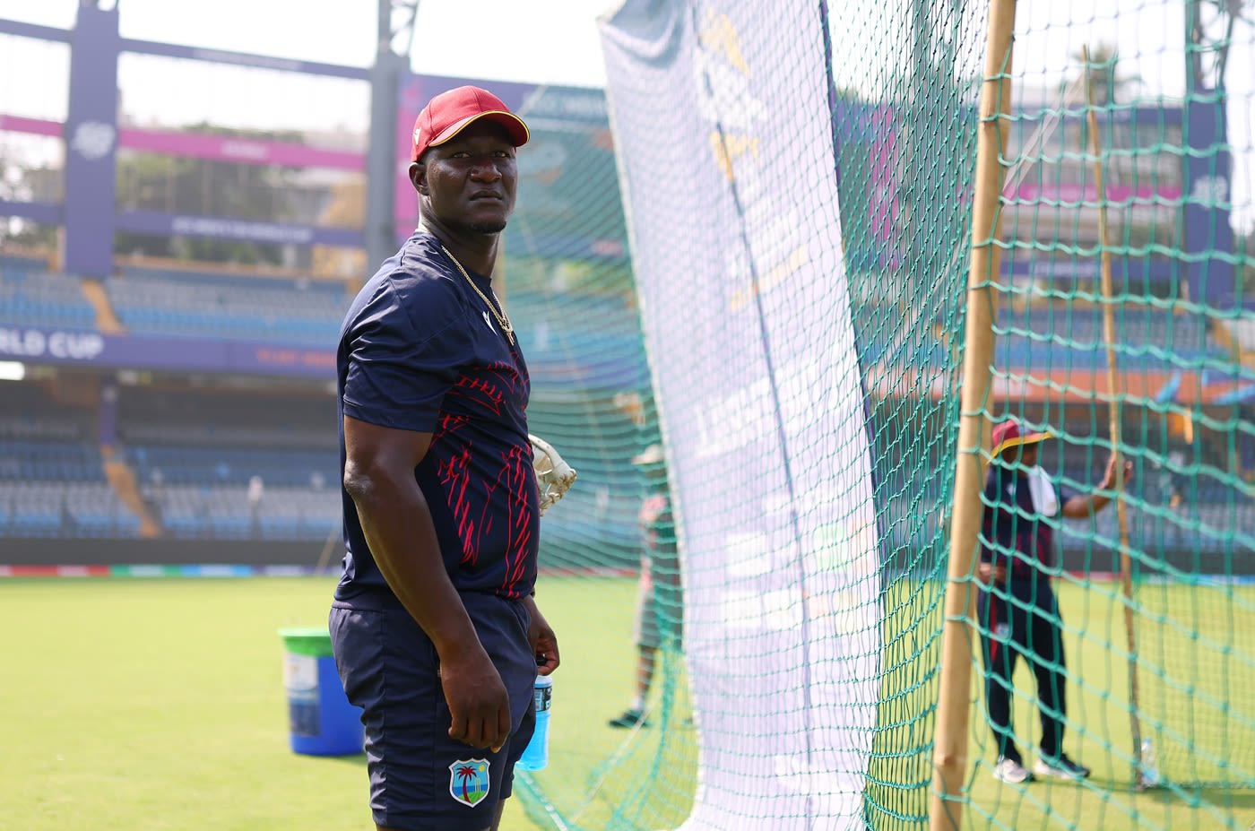 Daren Sammy oversees West Indies' training session