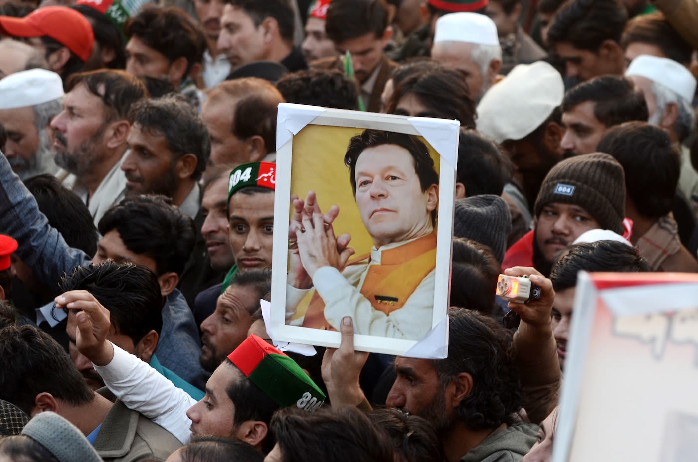 Supporters of former prime minister Imran Khan protest